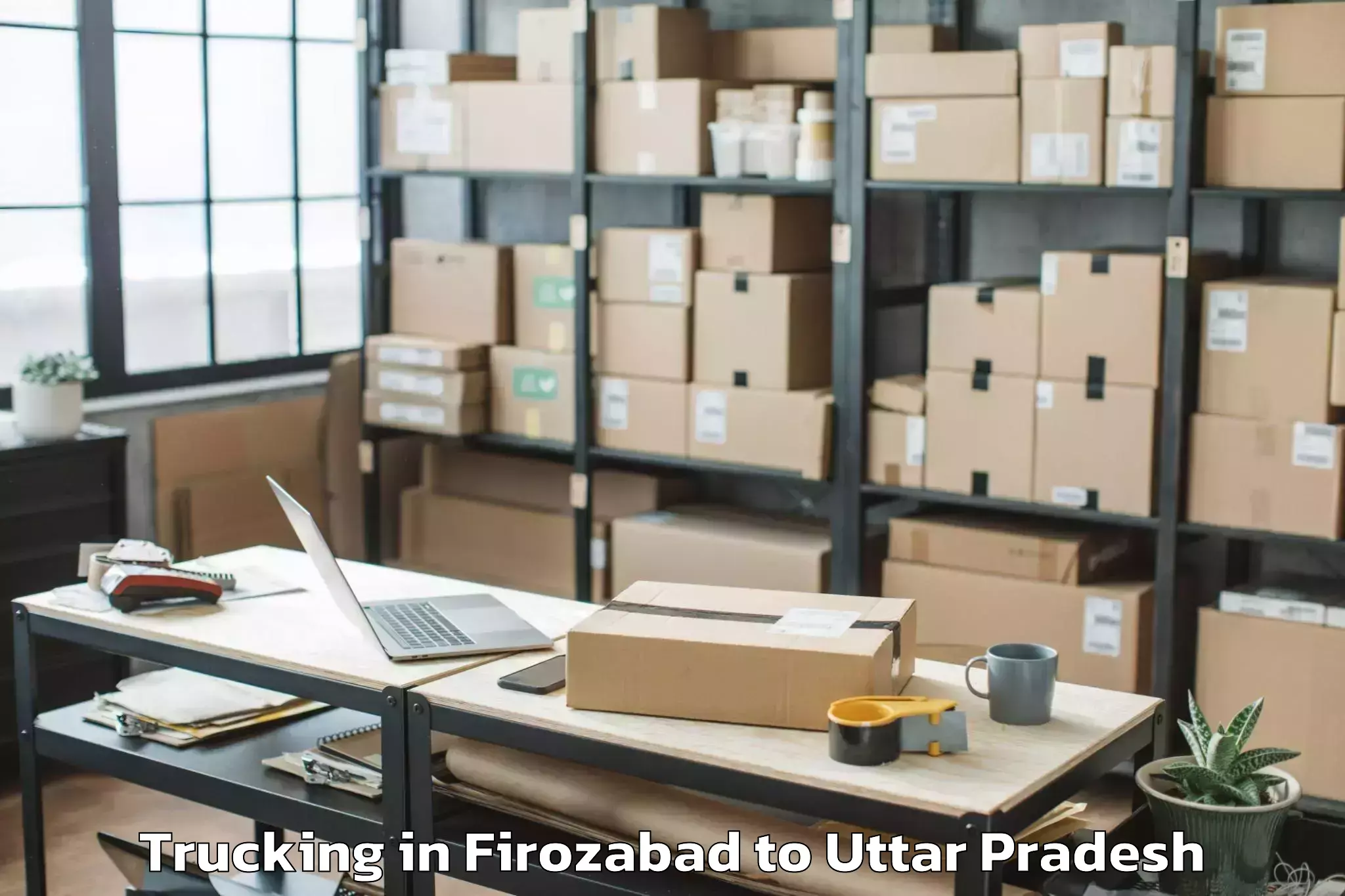 Top Firozabad to Bharwari Trucking Available